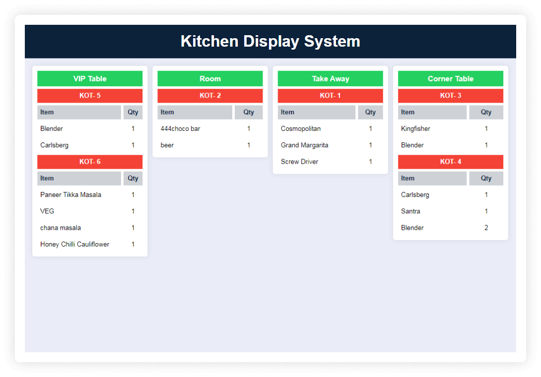 Kitchen Display System